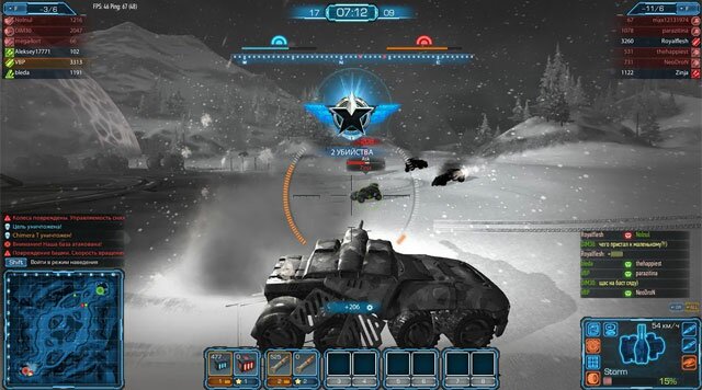 Metal-War-Online скриншот игры на снегу